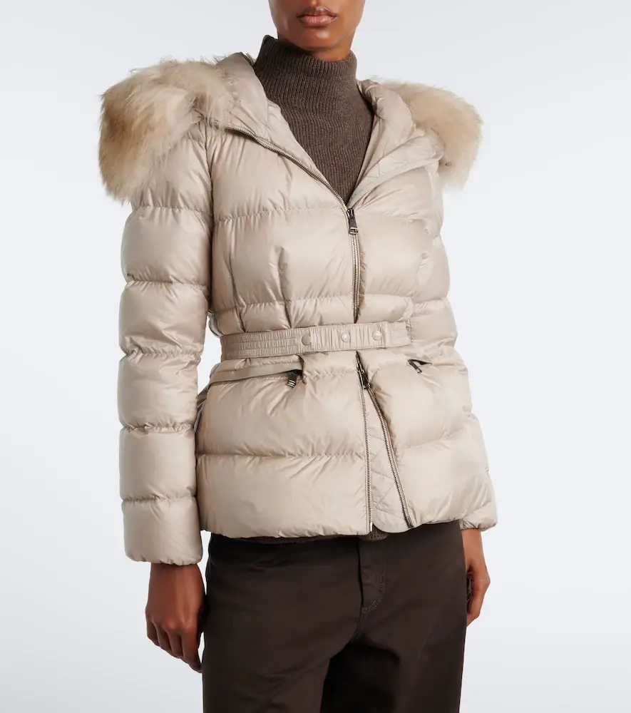 Moncler Boed shearling-trimmed down jacket | Thumbnail 4