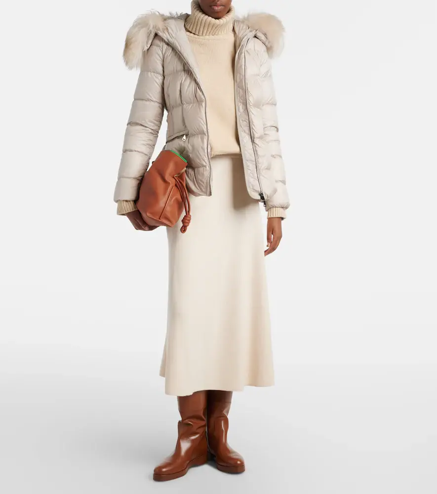 Moncler Boed shearling-trimmed down jacket | Thumbnail 6