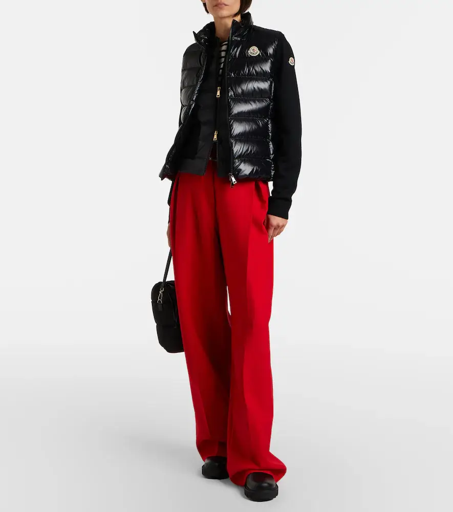 Moncler Down-paneled virgin wool cardigan | Thumbnail 2 Moncler Down-paneled virgin wool cardigan | Thumbnail 2