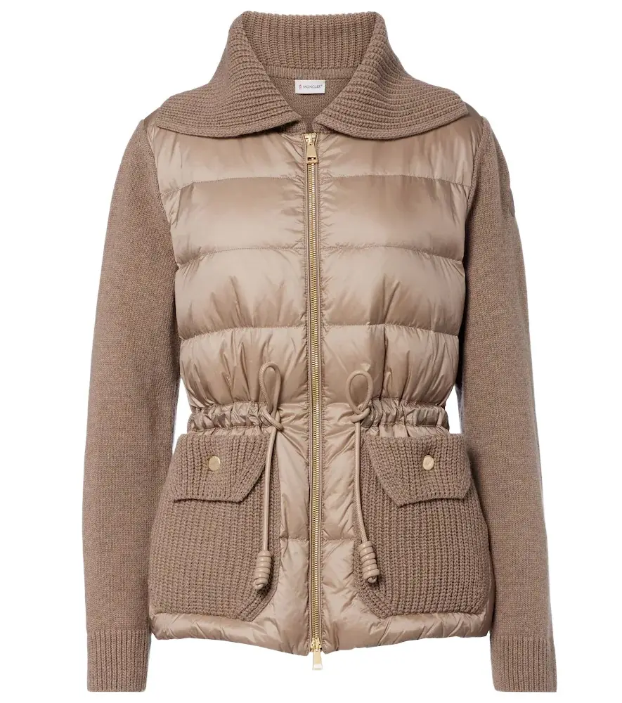 Moncler Down-paneled wool and cashmere cardigan | Image 1 Moncler Down-paneled wool and cashmere cardigan | Image 1