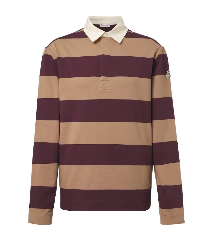 Moncler Striped cotton piqué polo shirt | Image 1 Moncler Striped cotton piqué polo shirt | Image 1