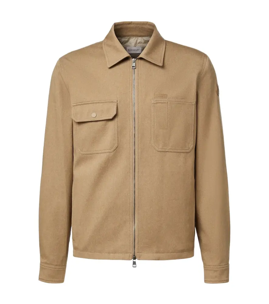Moncler Leather-trimmed cotton jacket | Image 1 Moncler Leather-trimmed cotton jacket | Image 1
