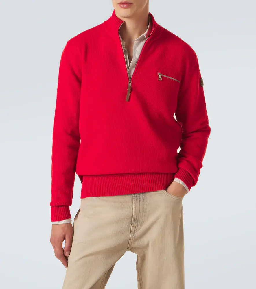 Moncler Wool and cashmere half-zip sweater | Thumbnail 5 Moncler Wool and cashmere half-zip sweater | Thumbnail 5