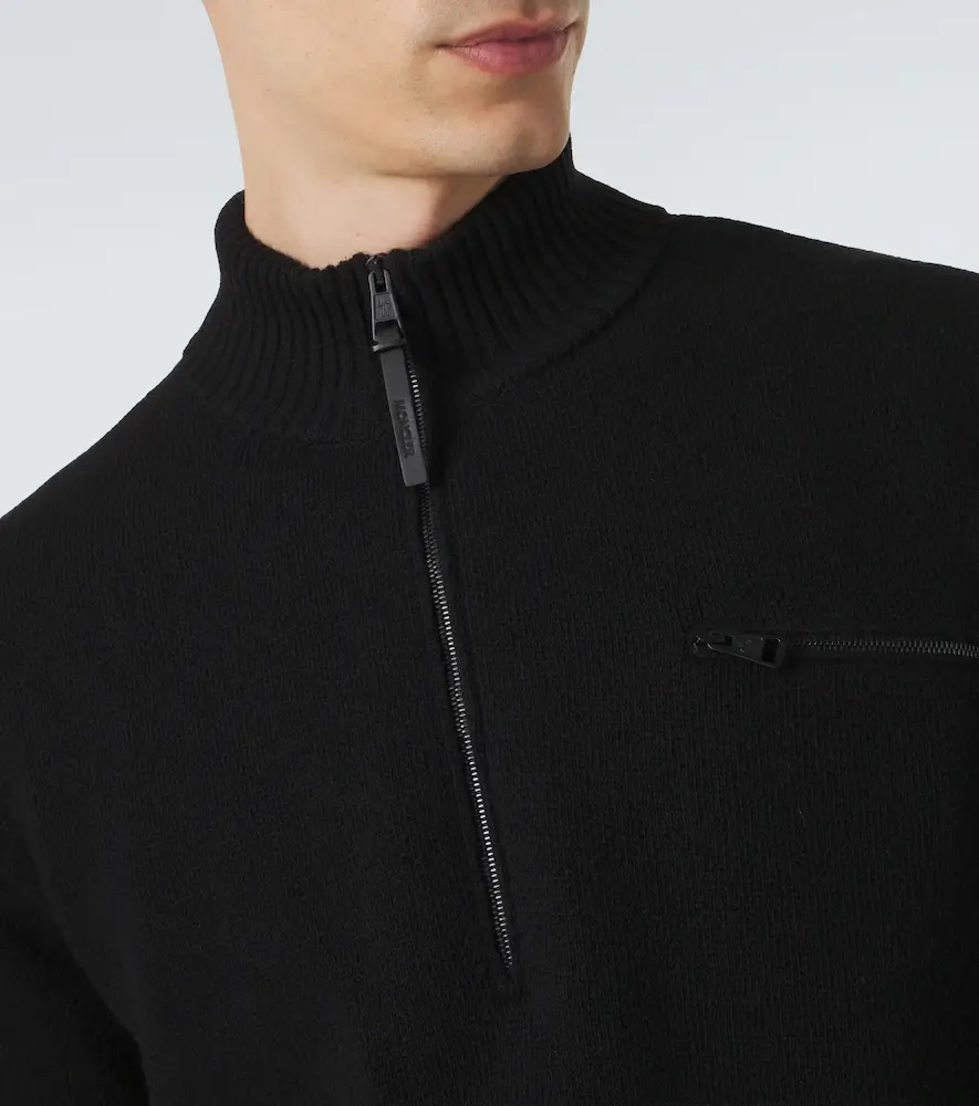 Moncler Wool and cashmere half-zip sweater | Thumbnail 2