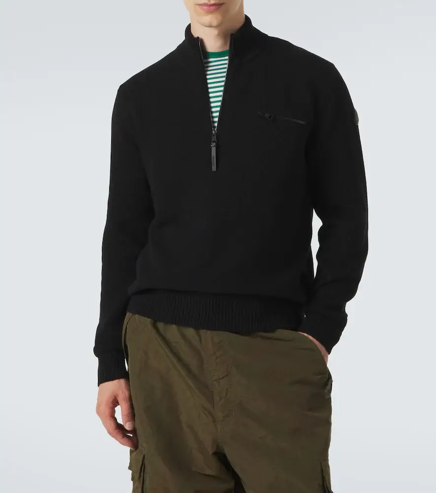 Moncler Wool and cashmere half-zip sweater | Thumbnail 3