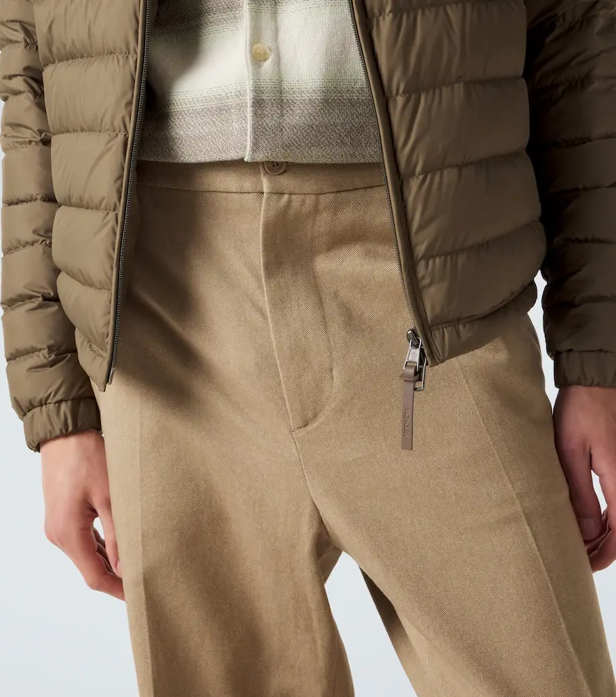Moncler Pleated cotton straight pants | Thumbnail 4