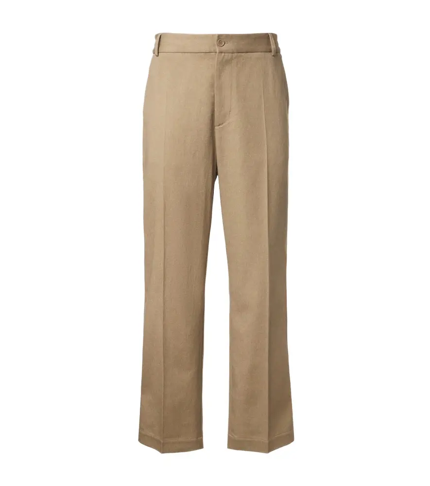 Moncler Pleated cotton straight pants | Image 1 Moncler Pleated cotton straight pants | Image 1