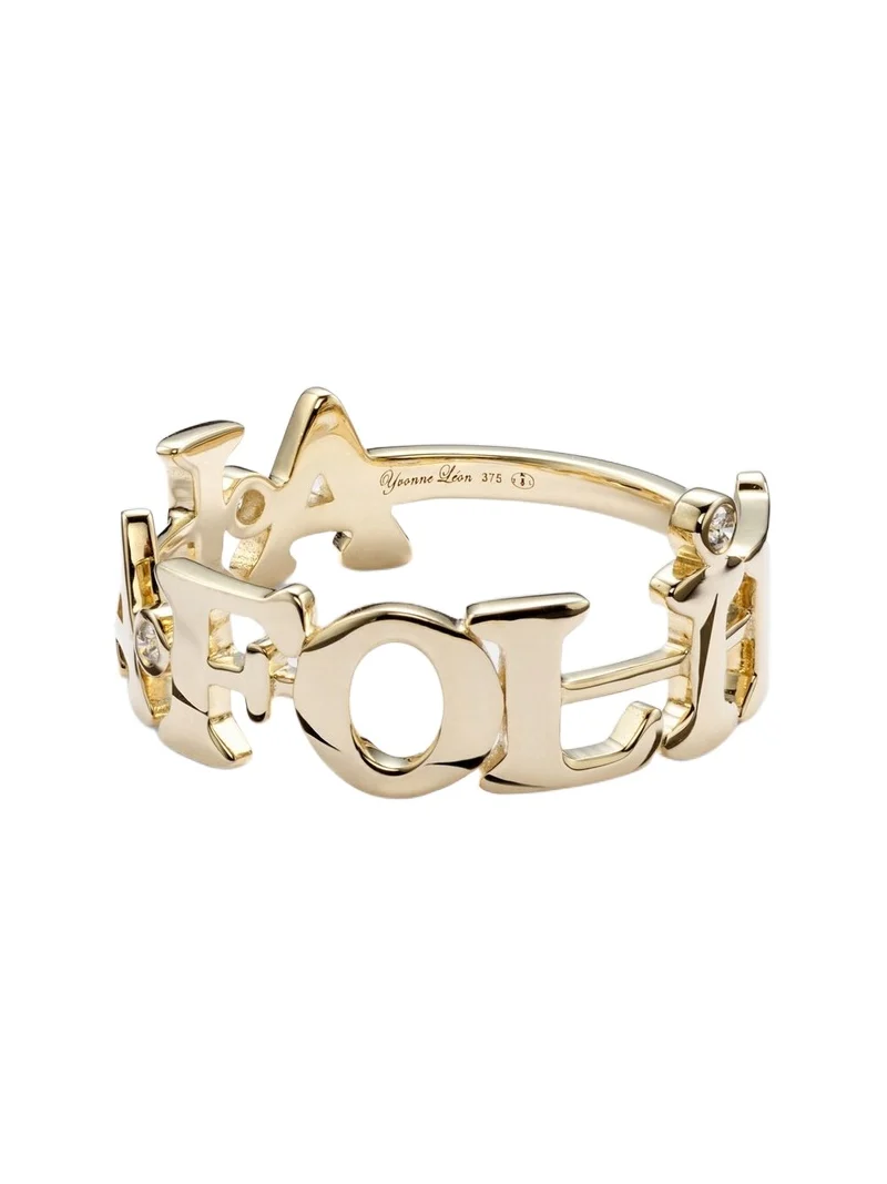 À La Folie 9kt gold ring with diamonds À La Folie 9kt gold ring with diamonds