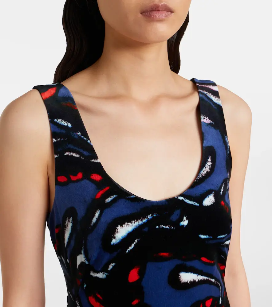 Dries Van Noten Printed cotton-blend velvet maxi dress | Thumbnail 5 Dries Van Noten Printed cotton-blend velvet maxi dress | Thumbnail 5