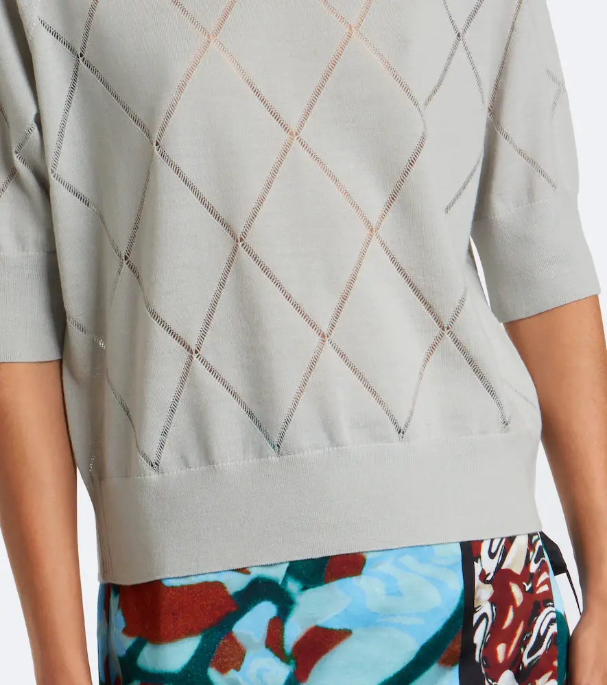 Dries Van Noten Argyle wool sweater | Thumbnail 2