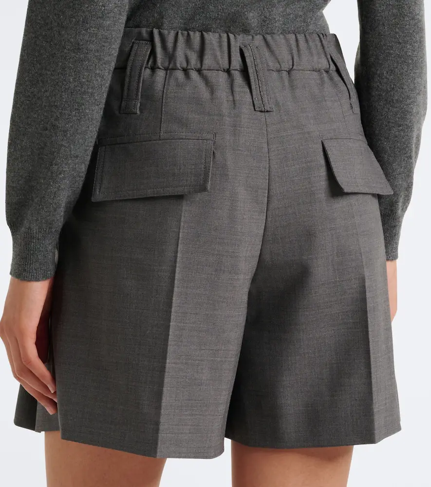 Brunello Cucinelli Wool-blend shorts | Thumbnail 4 Brunello Cucinelli Wool-blend shorts | Thumbnail 4