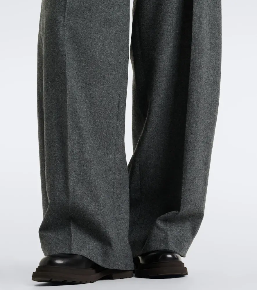 Brunello Cucinelli Pleated wool and cashmere wide-leg pants | Thumbnail 3 Brunello Cucinelli Pleated wool and cashmere wide-leg pants | Thumbnail 3
