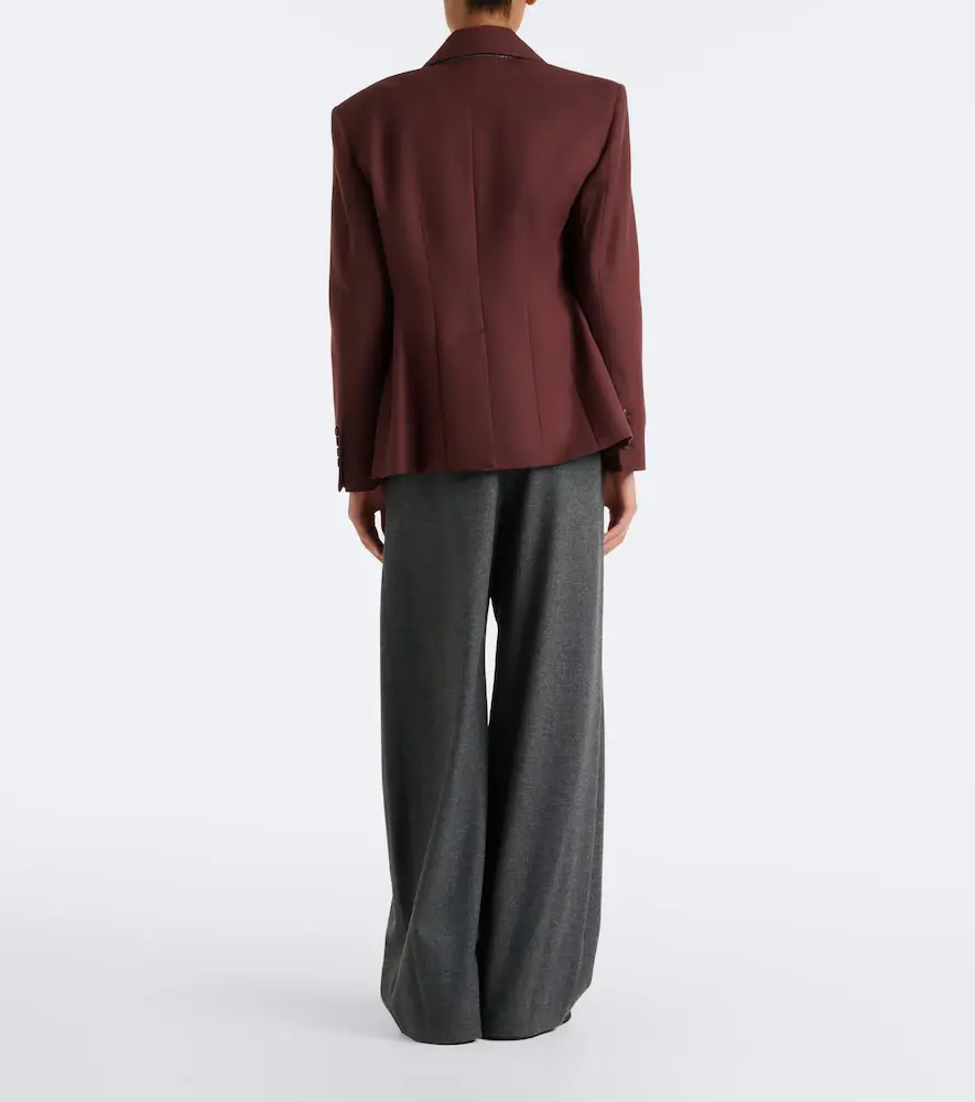 Brunello Cucinelli Pleated wool and cashmere wide-leg pants | Thumbnail 6 Brunello Cucinelli Pleated wool and cashmere wide-leg pants | Thumbnail 6