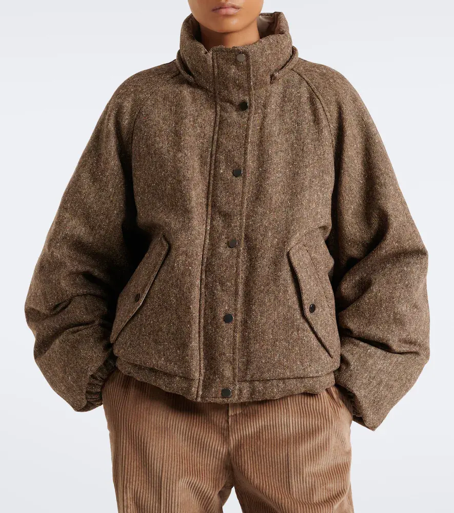 Brunello Cucinelli Hooded wool-blend down jacket | Thumbnail 5 Brunello Cucinelli Hooded wool-blend down jacket | Thumbnail 5