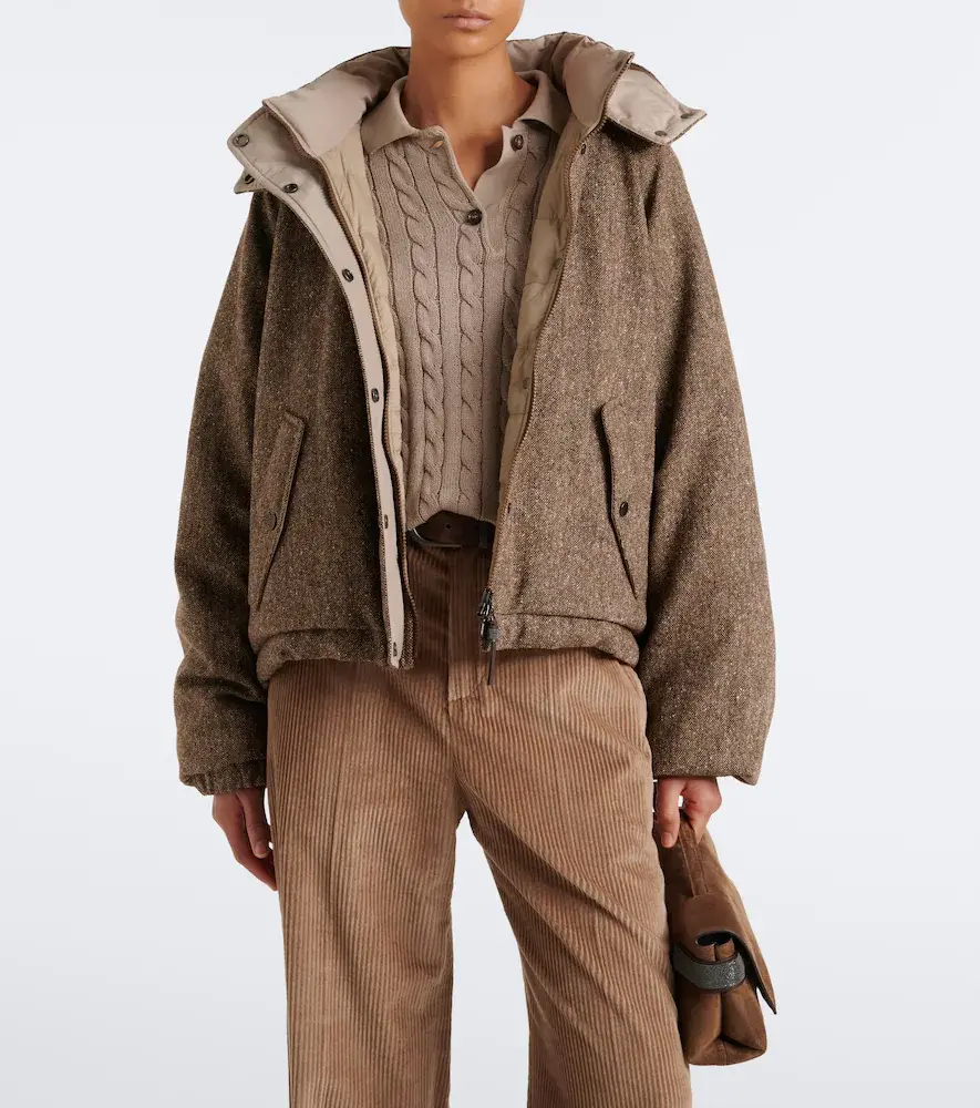 Brunello Cucinelli Hooded wool-blend down jacket | Thumbnail 6 Brunello Cucinelli Hooded wool-blend down jacket | Thumbnail 6