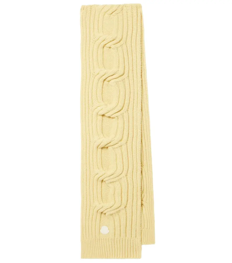 Moncler Cable-knit wool and cashmere scarf | Image 1 Moncler Cable-knit wool and cashmere scarf | Image 1