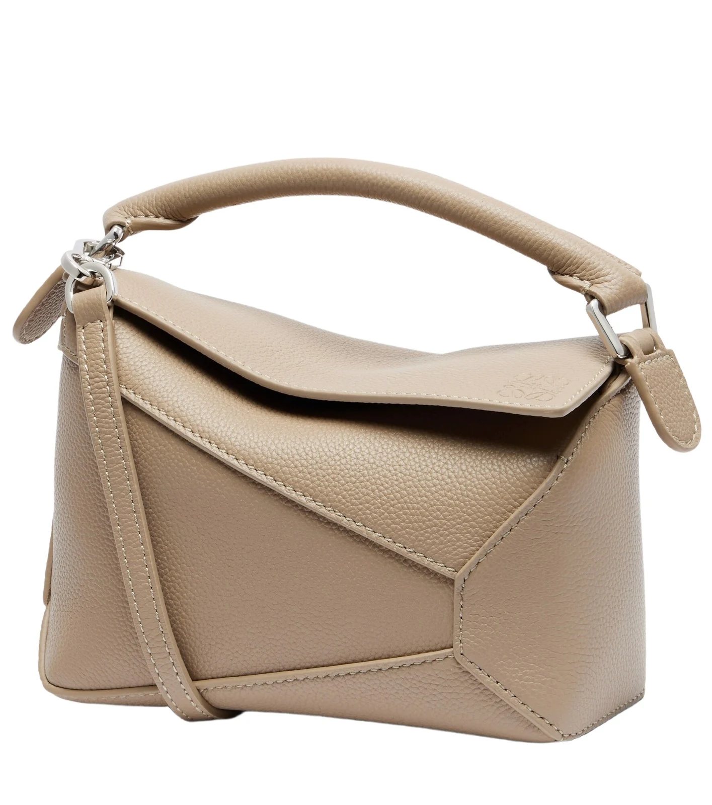 Puzzle Edge Mini leather top-handle bag