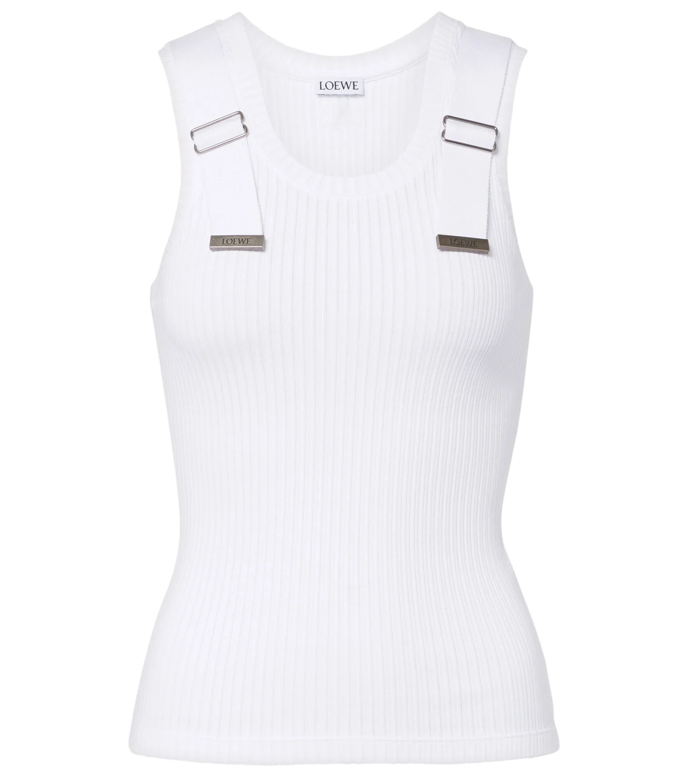 Ribbed-knit cotton-blend tank top Ribbed-knit cotton-blend tank top