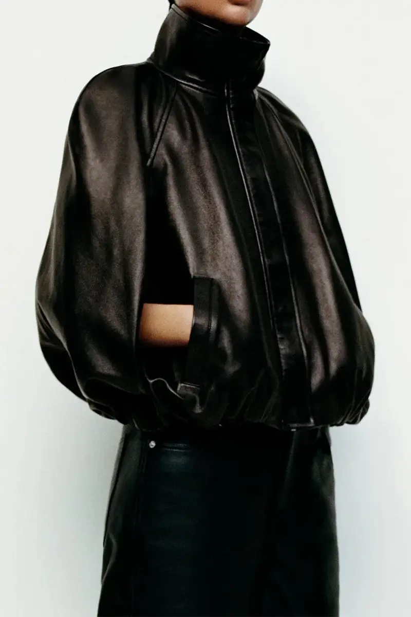 Simkhai Jada Leather Cape Jacket | Thumbnail 4 Simkhai Jada Leather Cape Jacket | Thumbnail 4