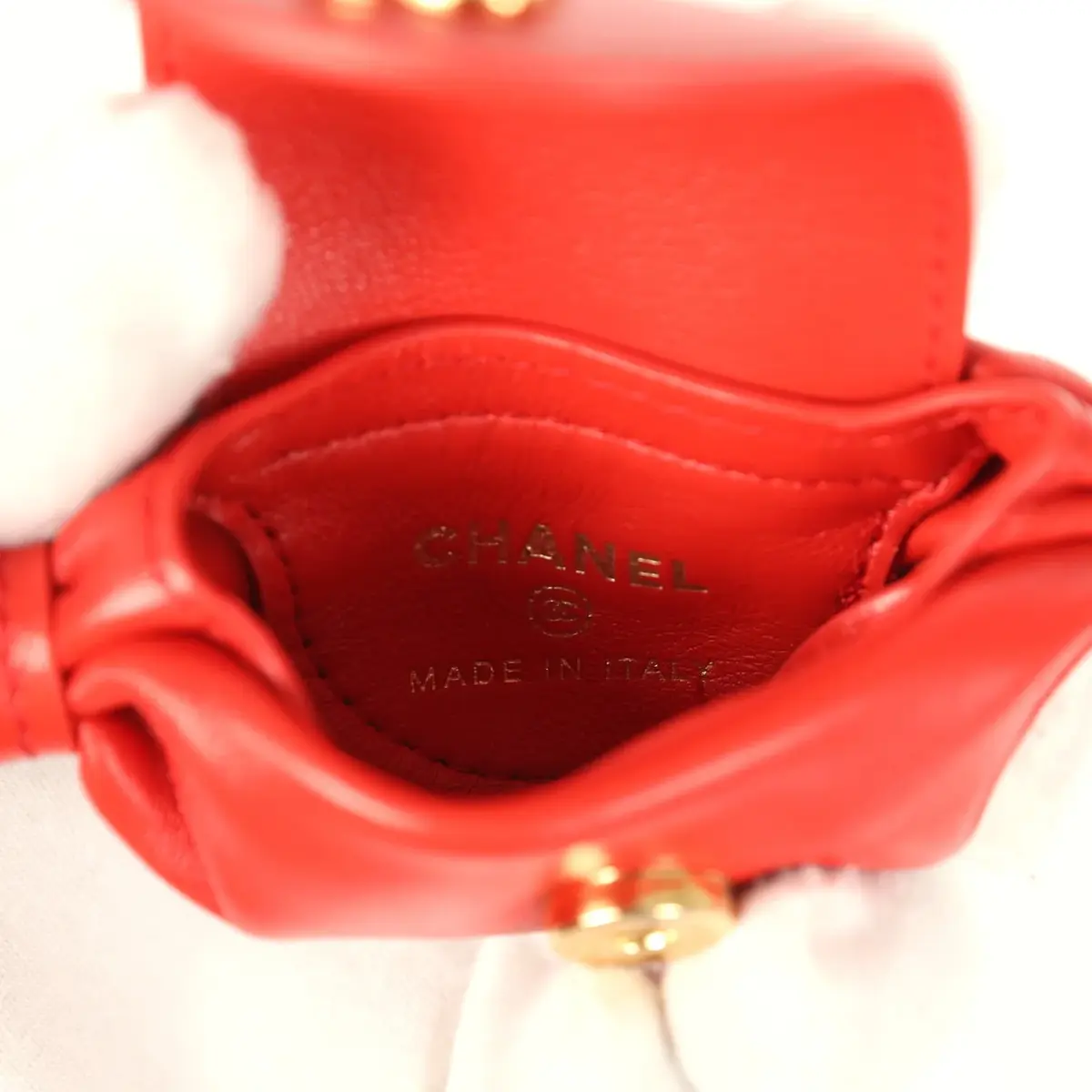 Chanel Chanel Mini Candy Bag Charm Red Lambskin Gold Hardware | Thumbnail 8