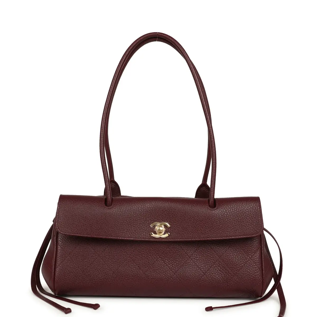 Chanel Chanel Small "Urban Essential" East West Shopping Tote Dark Burgundy Caviar Gold Hardware | Image 1 Chanel Chanel Small "Urban Essential" East West Shopping Tote Dark Burgundy Caviar Gold Hardware | Image 1