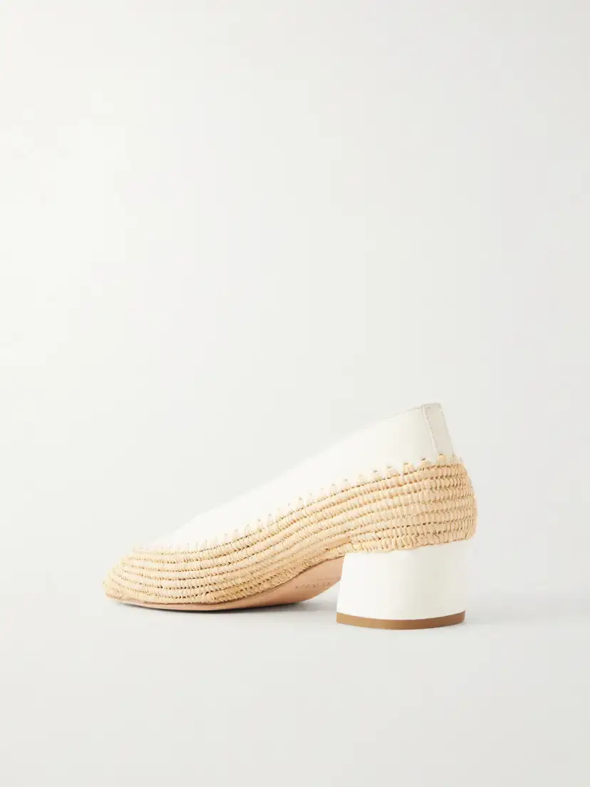 Gabriela Hearst Strength 40 Raffia-trimmed Suede Pumps | Thumbnail 3 Gabriela Hearst Strength 40 Raffia-trimmed Suede Pumps | Thumbnail 3
