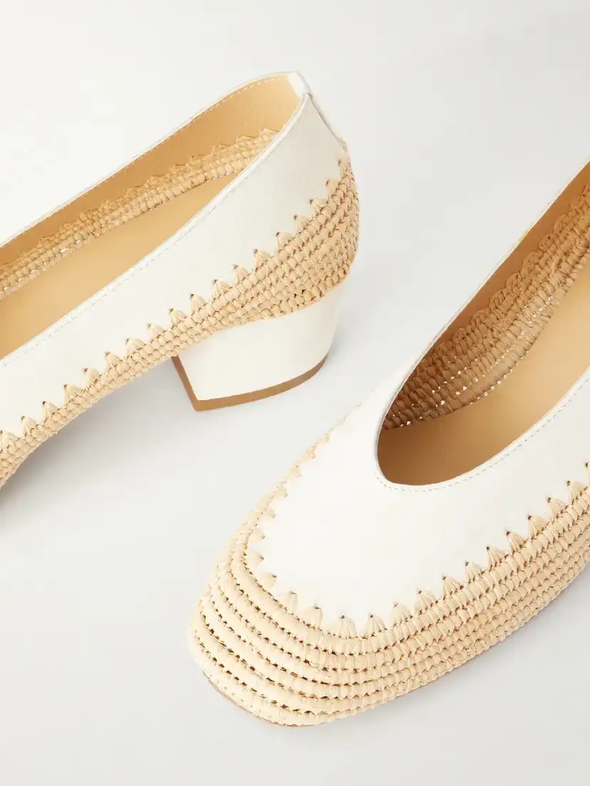 Gabriela Hearst Strength 40 Raffia-trimmed Suede Pumps | Thumbnail 5 Gabriela Hearst Strength 40 Raffia-trimmed Suede Pumps | Thumbnail 5