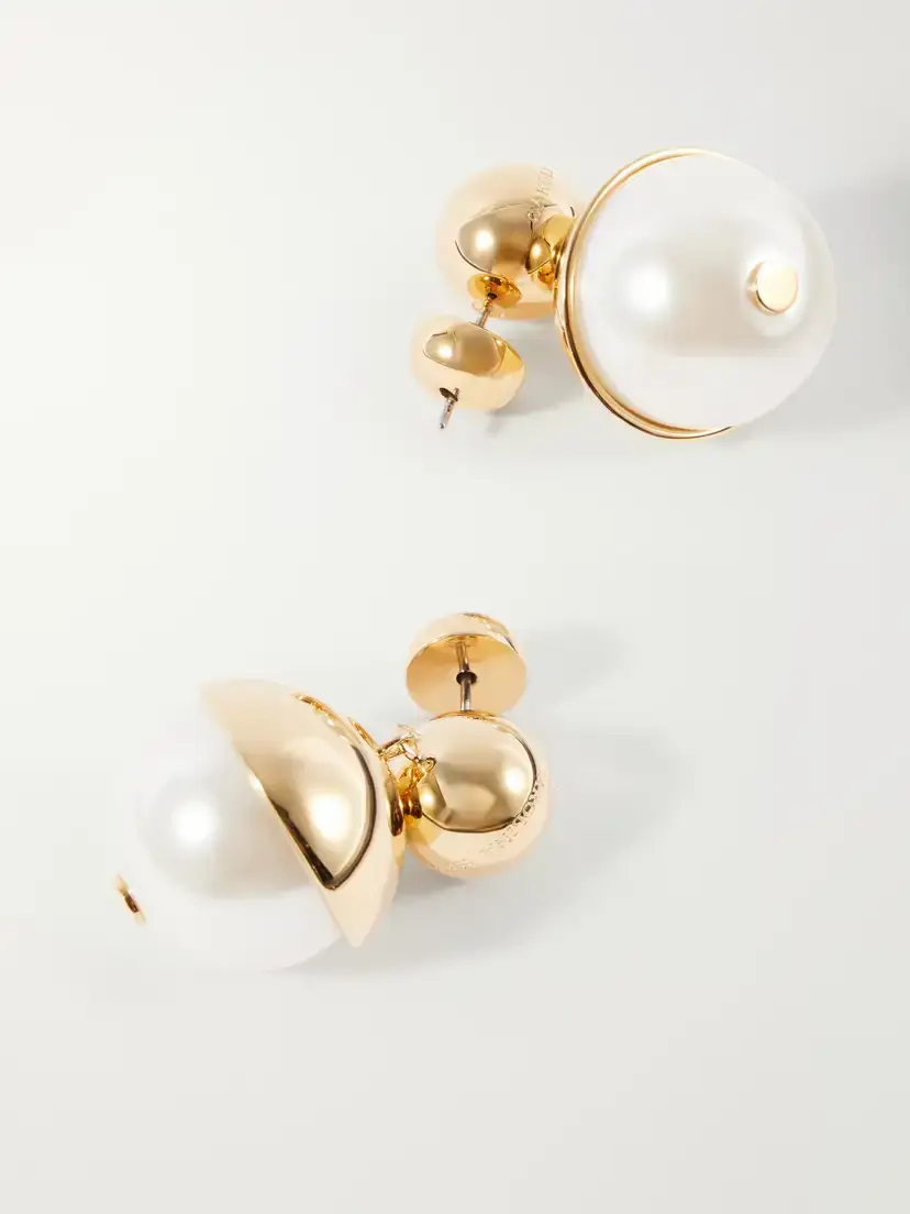 Carolina Herrera Gold-tone Pearl-effect Earrings | Thumbnail 3