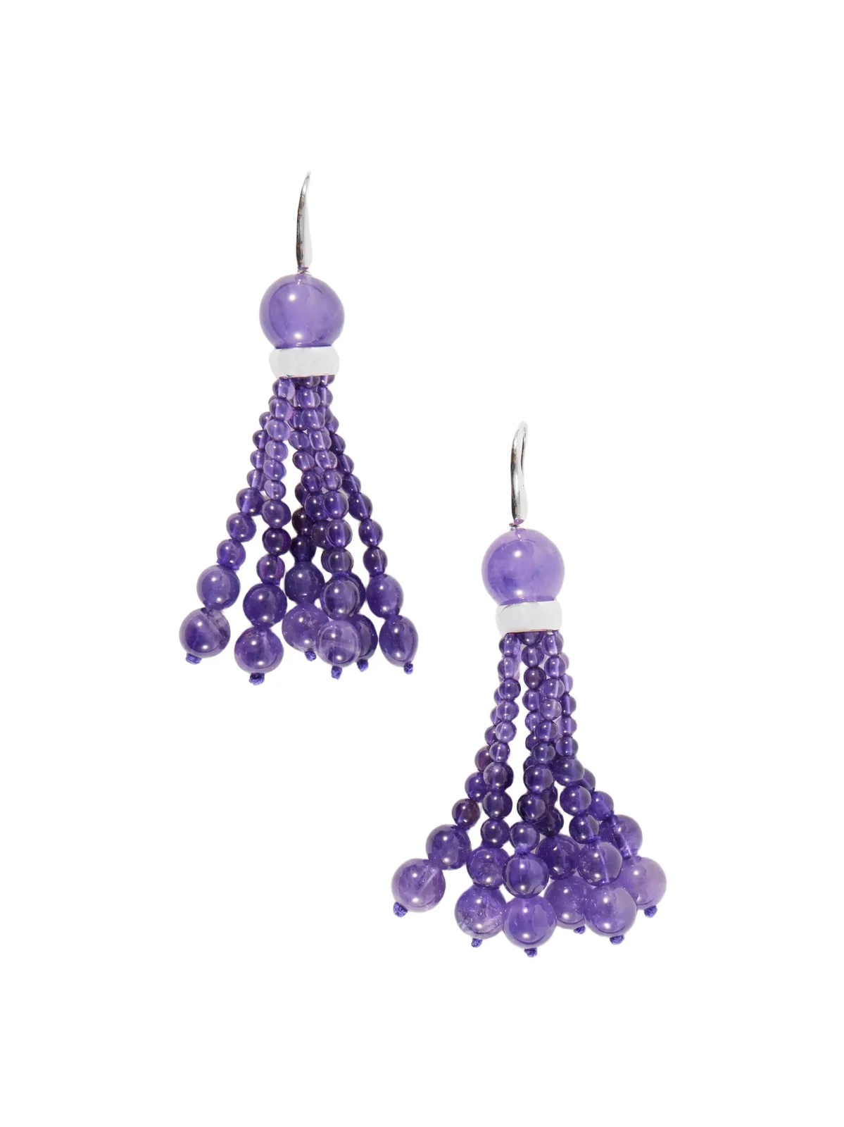 Venice Opera Tasseled Sterling Silver Amerthyst Earrings Venice Opera Tasseled Sterling Silver Amerthyst Earrings
