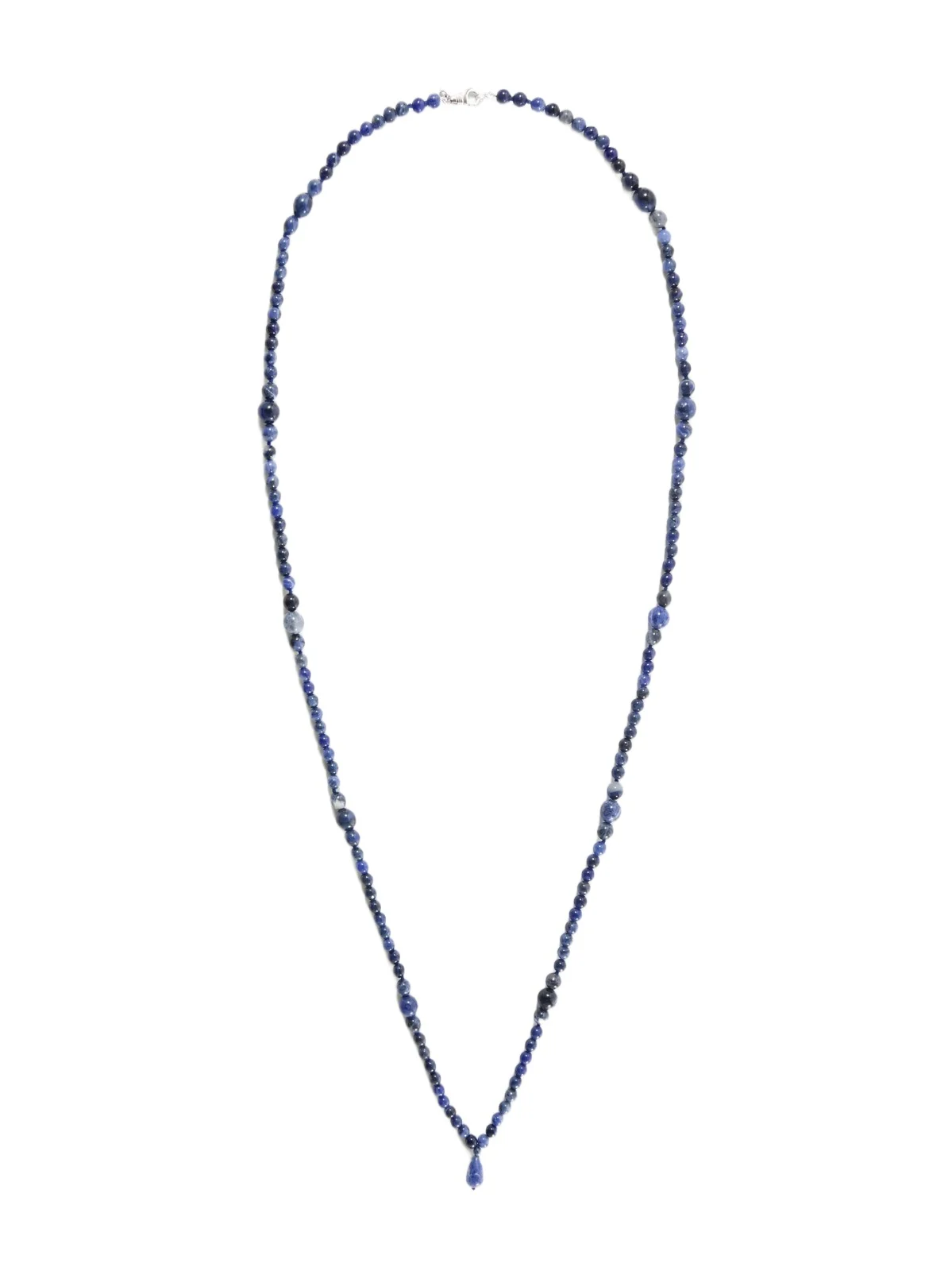 Wave Sterling Silver And Sodalite Beaded Necklace Wave Sterling Silver And Sodalite Beaded Necklace