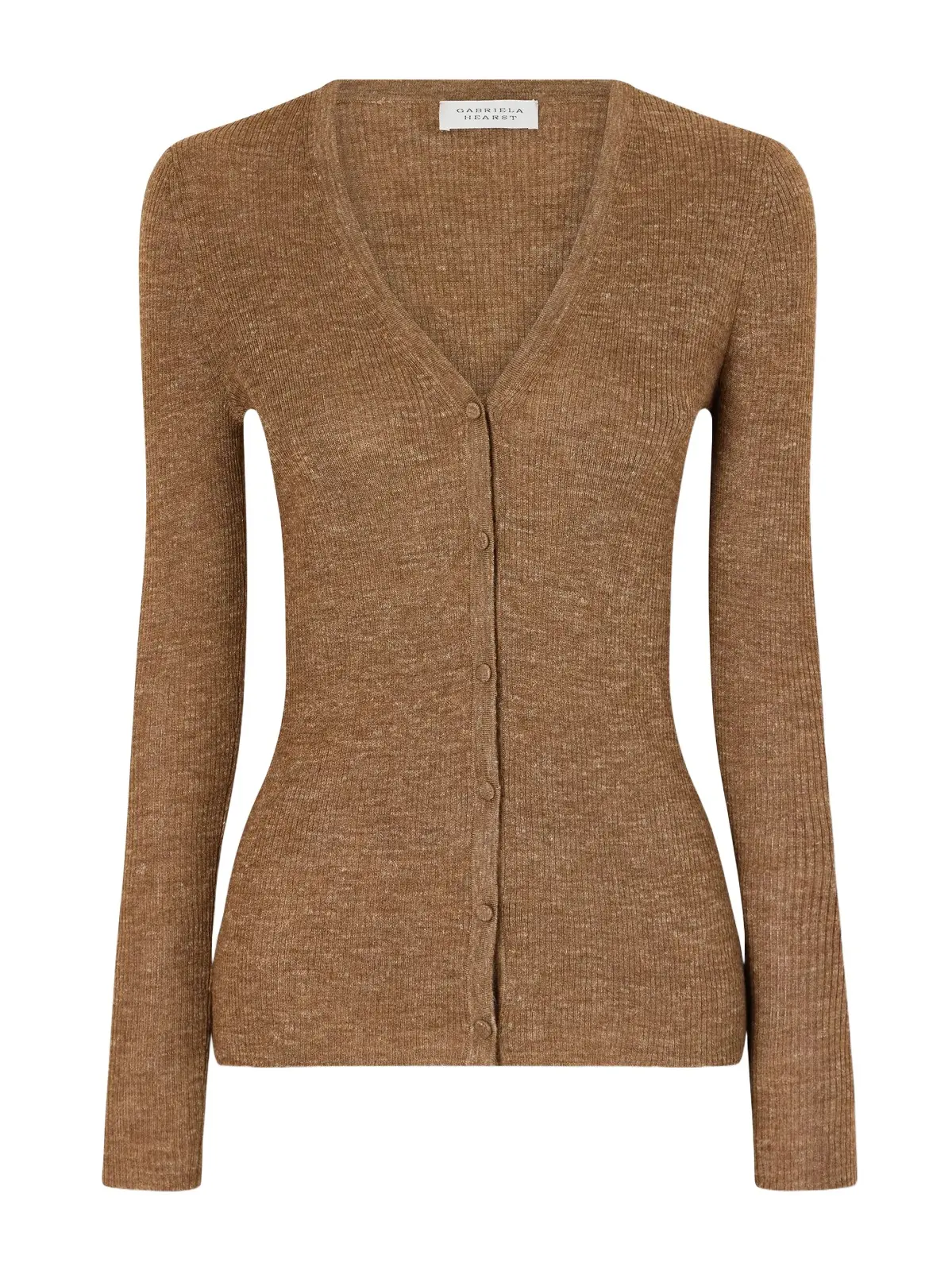 Aiste Ribbed Cashmere, Silk And Hemp-blend Cardigan - Metallic
