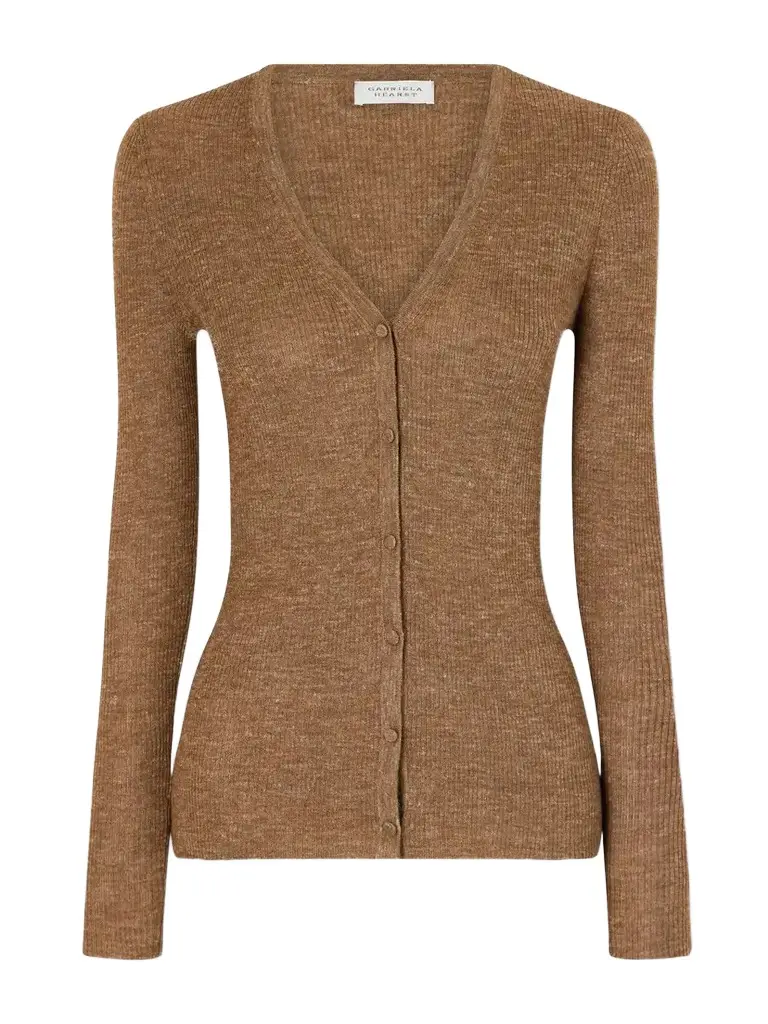 Gabriela Hearst Aiste Ribbed Cashmere, Silk And Hemp-blend Cardigan | Image 1 Gabriela Hearst Aiste Ribbed Cashmere, Silk And Hemp-blend Cardigan | Image 1