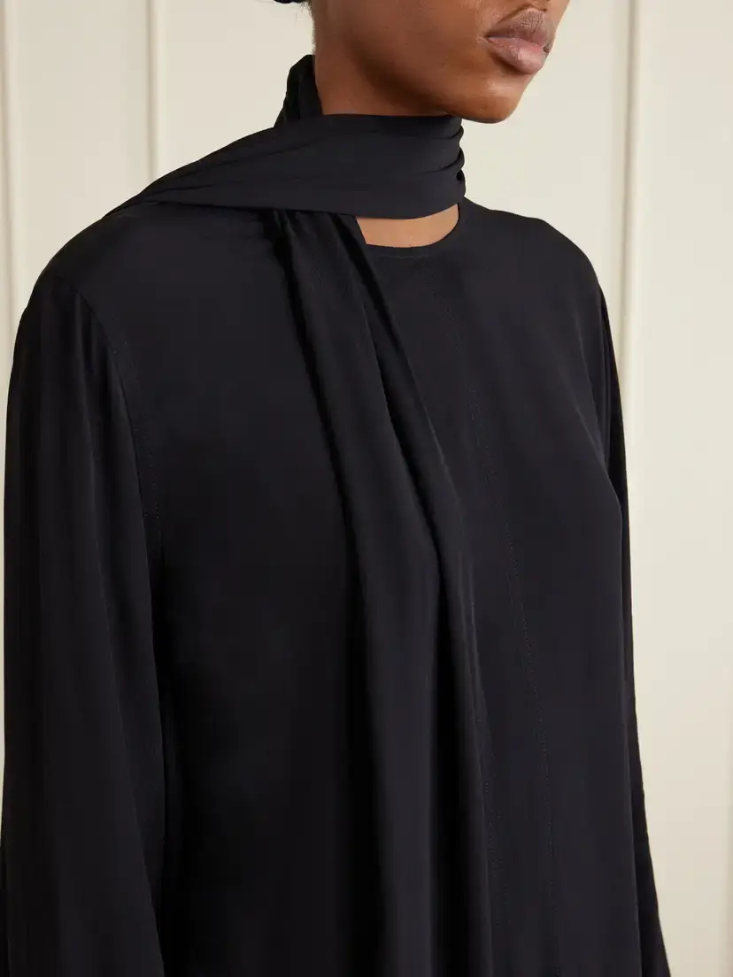 TOTEME Scarf-detailed Woven Blouse | Thumbnail 4 TOTEME Scarf-detailed Woven Blouse | Thumbnail 4