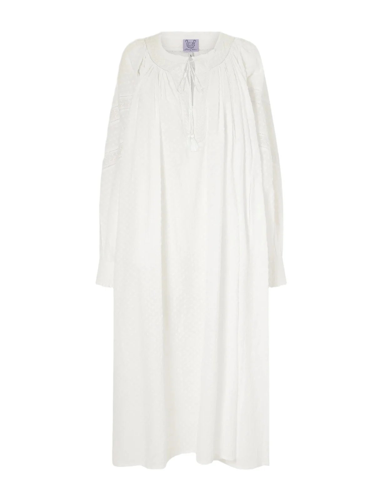Vladia Ruffled Embroidered Cotton Maxi Dress Vladia Ruffled Embroidered Cotton Maxi Dress