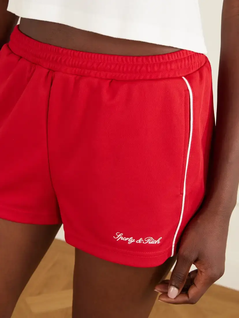 Sporty & Rich Logo-embroidered Jersey Shorts | Thumbnail 5 Sporty & Rich Logo-embroidered Jersey Shorts | Thumbnail 5