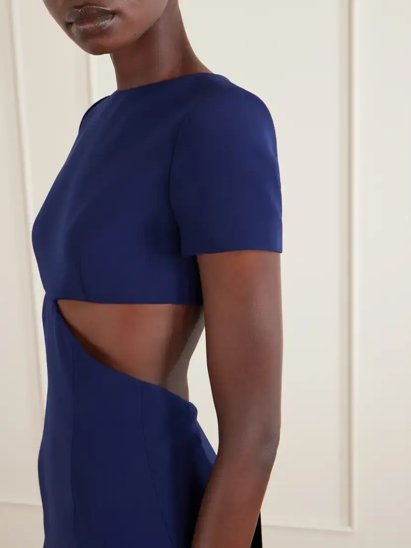 Carolina Herrera Bow-embellished Cut-out Crepe Midi Dress | Thumbnail 4 Carolina Herrera Bow-embellished Cut-out Crepe Midi Dress | Thumbnail 4