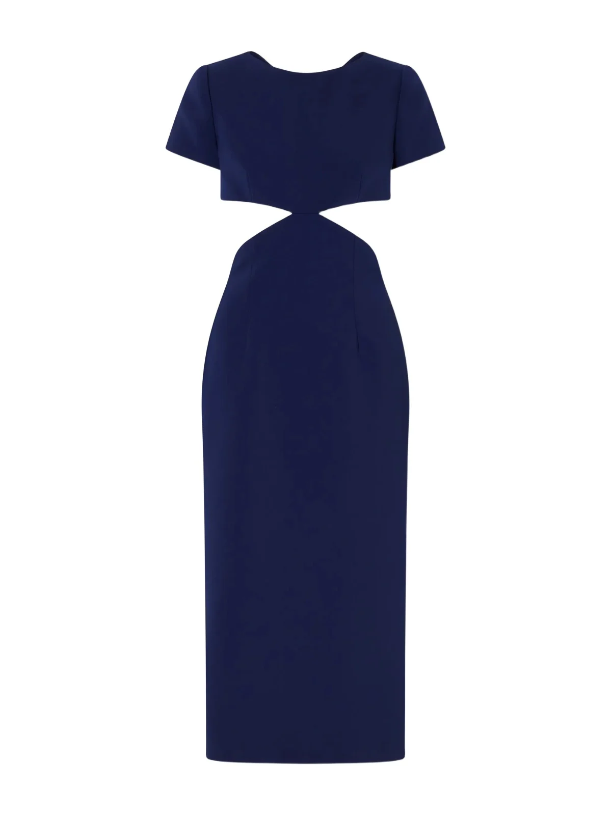 Bow-embellished Cut-out Crepe Midi Dress