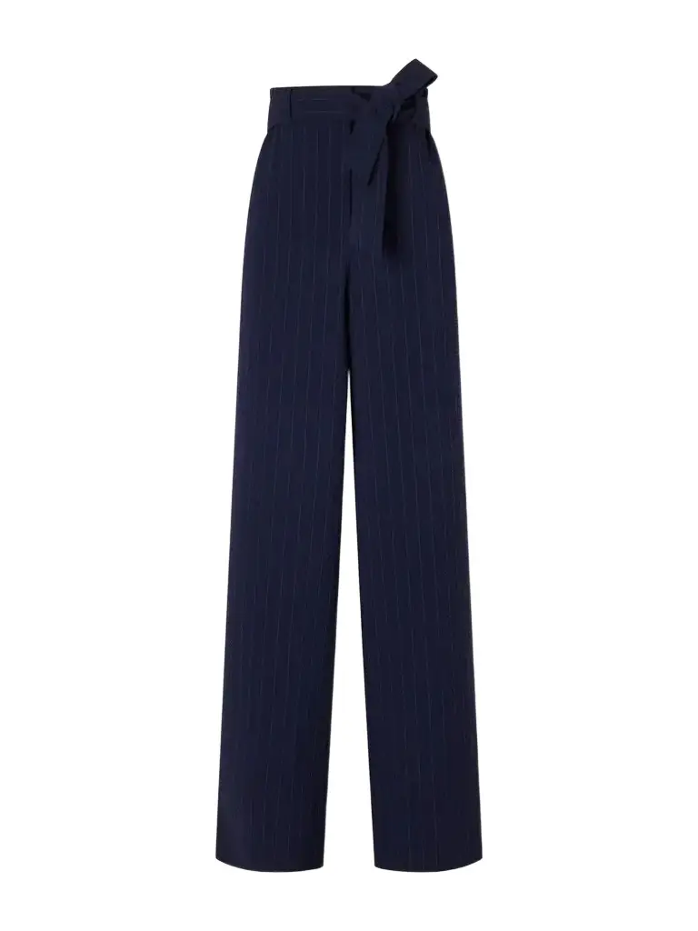 Max Mara Striped Seersucker Virgin Wool-blend Pants | Image 1 Max Mara Striped Seersucker Virgin Wool-blend Pants | Image 1