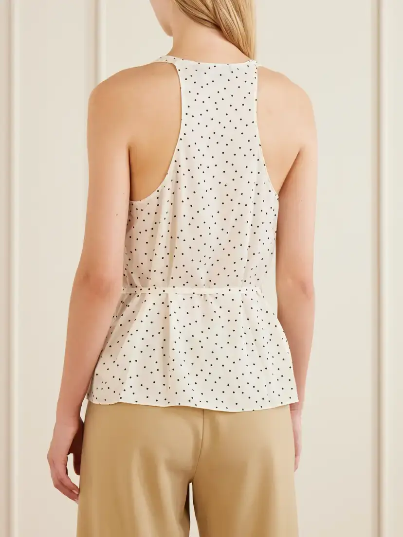Theory Belted Halterneck Polka-dot Tank | Thumbnail 3 Theory Belted Halterneck Polka-dot Tank | Thumbnail 3