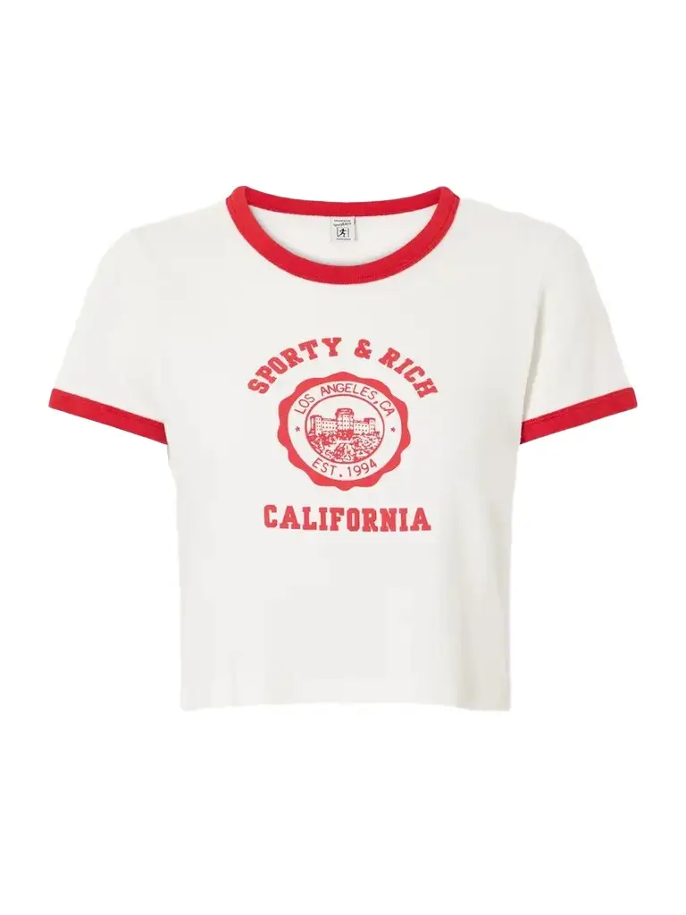 Sporty & Rich Printed Cotton-jersey T-shirt | Image 1 Sporty & Rich Printed Cotton-jersey T-shirt | Image 1