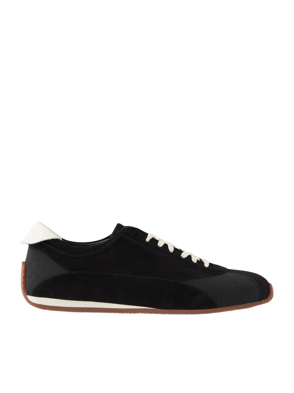 NEOUS Berenices Leather-trimmed Suede And Canvas Sneakers - Black