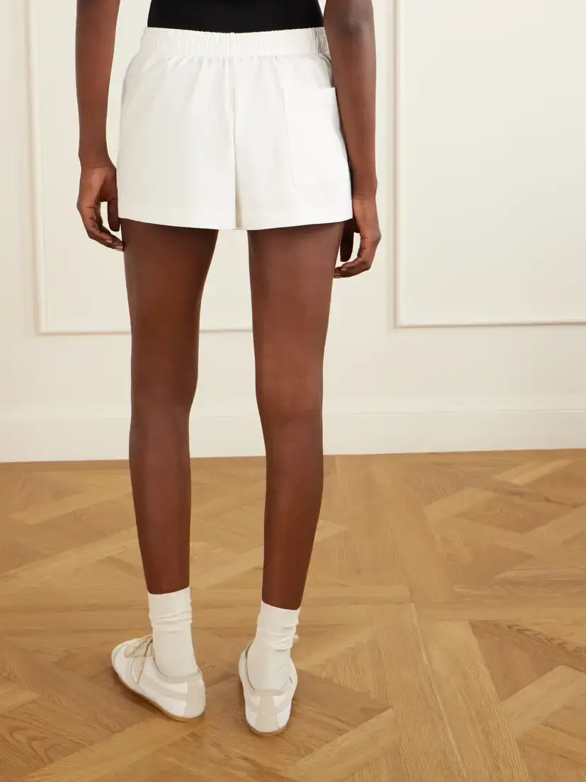 Sporty & Rich Logo-embroidered Cotton Shorts | Thumbnail 4