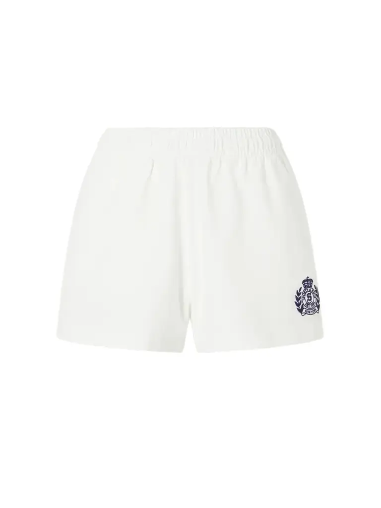 Sporty & Rich Logo-embroidered Cotton Shorts | Image 1 Sporty & Rich Logo-embroidered Cotton Shorts | Image 1