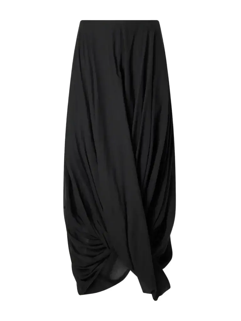 TOTEME Cocoon Draped Lyocell And Organic Cotton-blend Maxi Skirt | Image 1 TOTEME Cocoon Draped Lyocell And Organic Cotton-blend Maxi Skirt | Image 1
