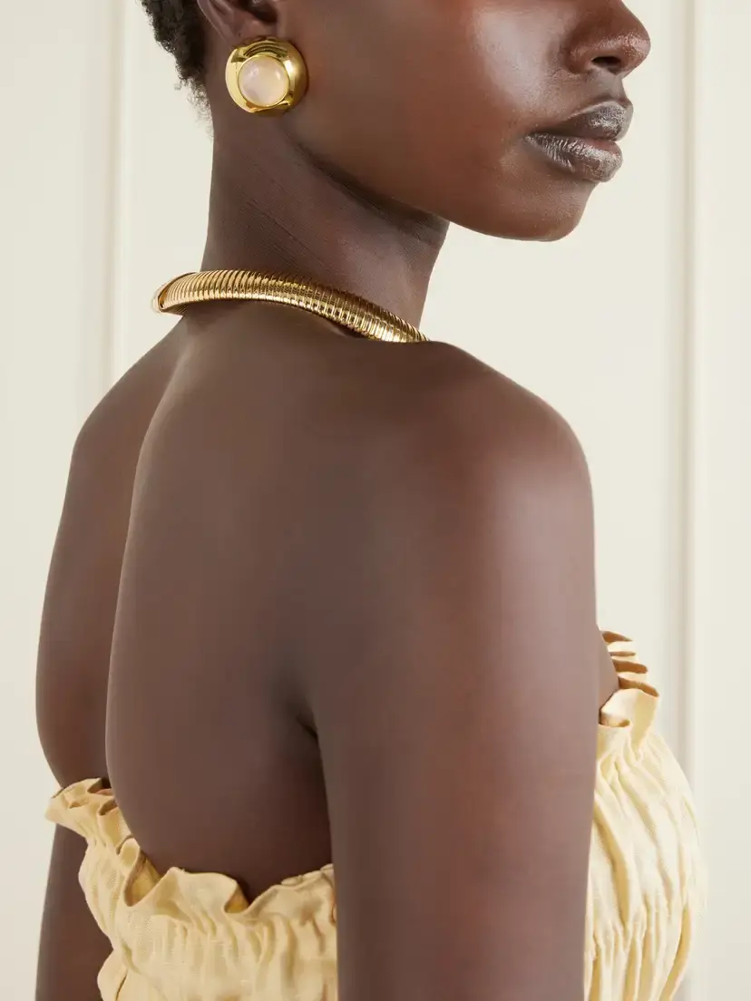 Julietta Gold-plated And Moonstone Earrings | Thumbnail 2 Julietta Gold-plated And Moonstone Earrings | Thumbnail 2