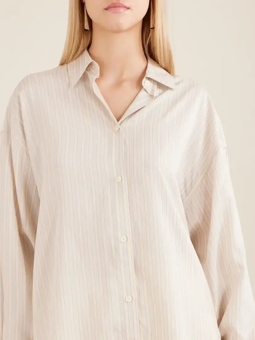 TOTEME Striped Woven Shirt | Thumbnail 5