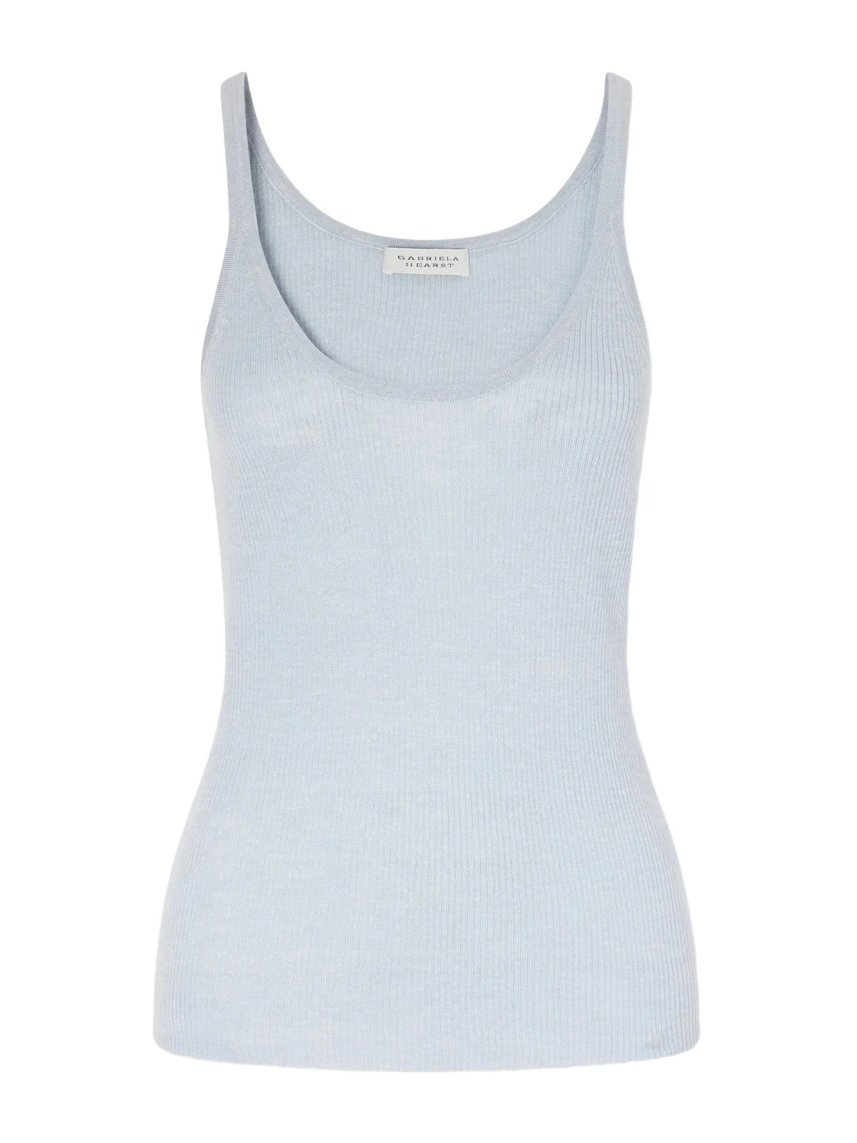 Cinxia Ribbed Cashmere, Silk And Hemp-blend Tank - Blue