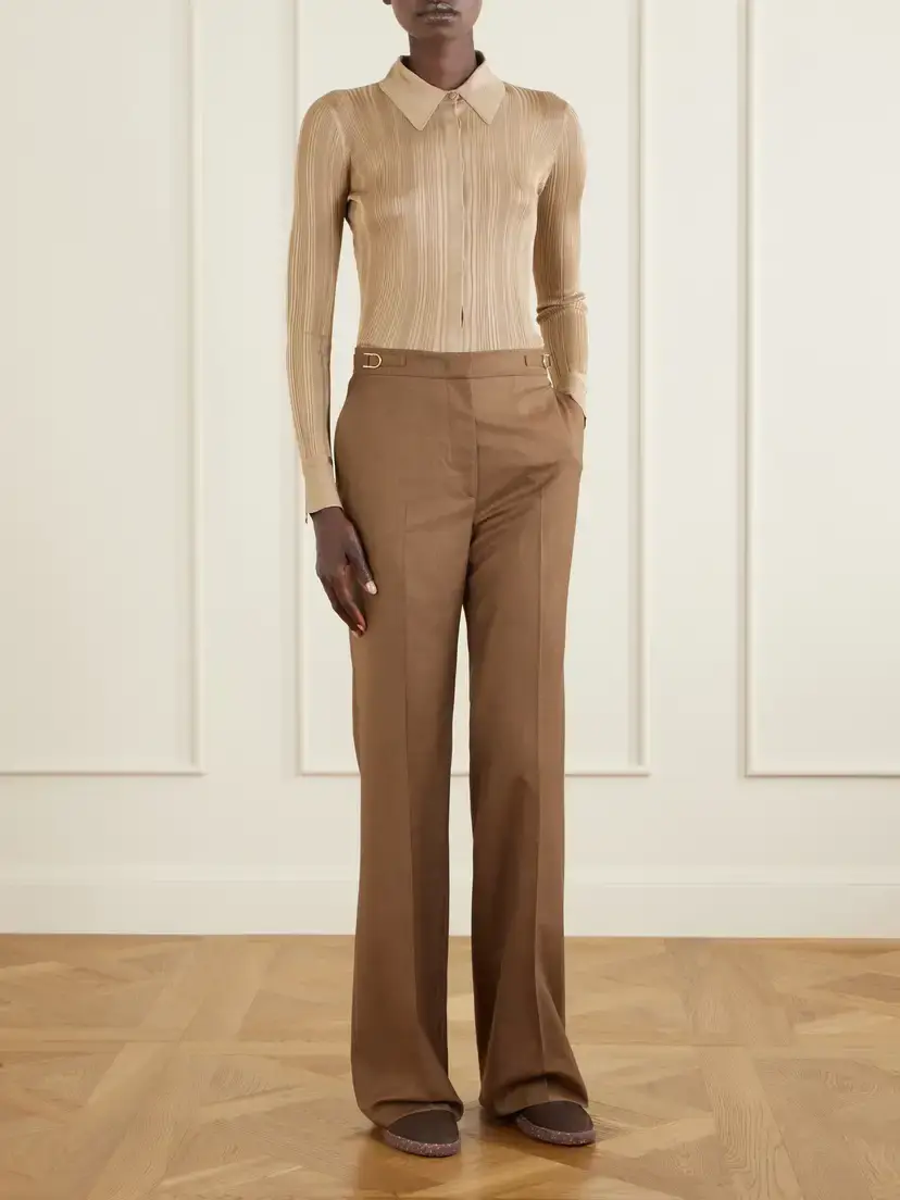 Gabriela Hearst Tamar Ribbed Silk Shirt | Thumbnail 2 Gabriela Hearst Tamar Ribbed Silk Shirt | Thumbnail 2