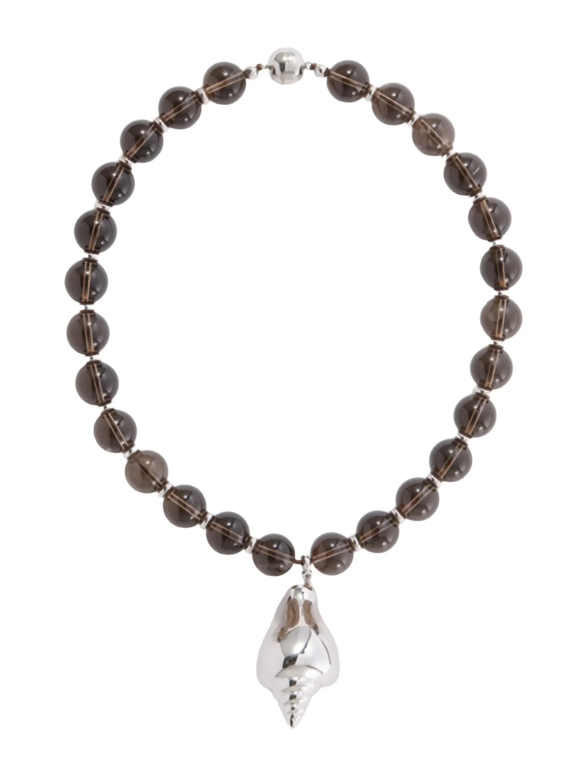 Eos Rhodium-plated Quartz Necklace