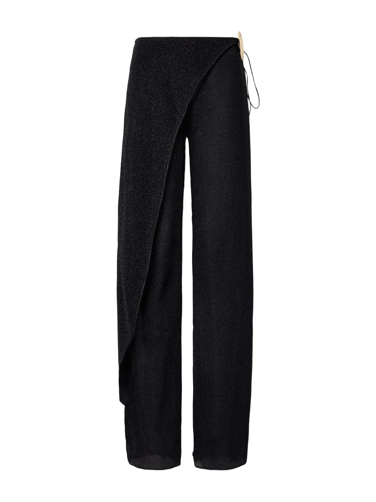 Oséree Lumiere Embellished Lurex Wide-leg Pareo Pants